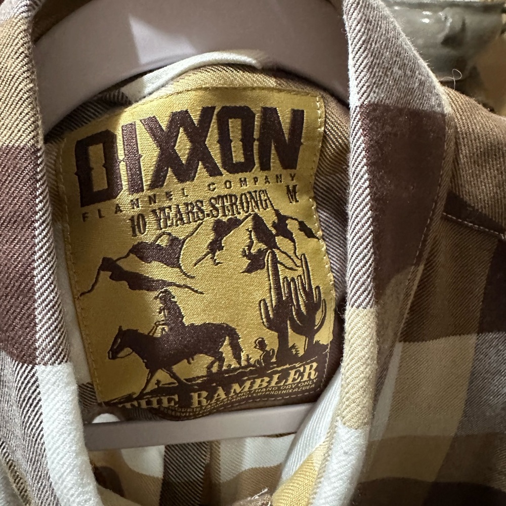 DIXXON The Rambler Men's Plaid Flannel Shirt - Brown and Cream